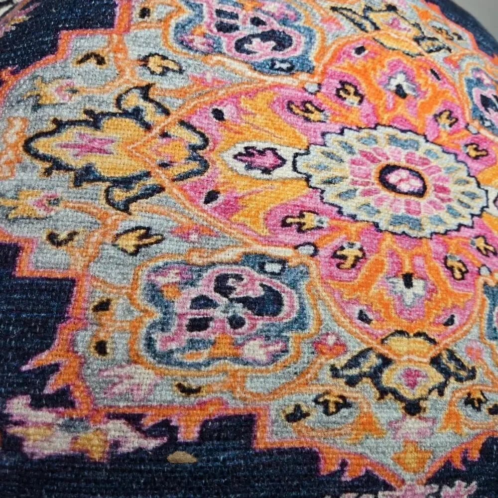 Bohemian-style Accent Pillow Multicolor Mandala Pattern Tassels 16